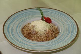 Ризото със свинско бон филе