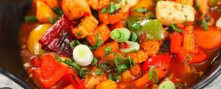 Diced Veg. Schezwan Sauce