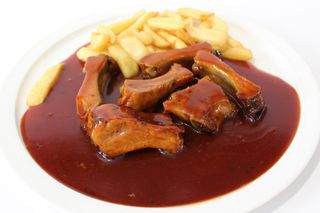 Costillas de cerdo en salsa barbacoa