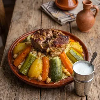 Couscous Moyen À La Viande