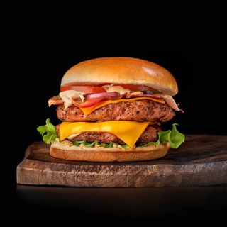 Big pork-beef burger