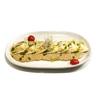 Raviolis caseros de tofu y verduras