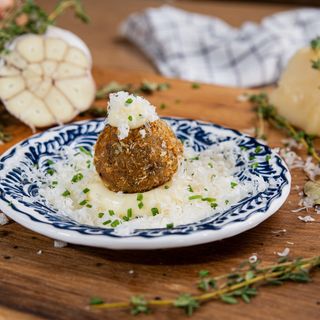 Truffle mushroom beignet