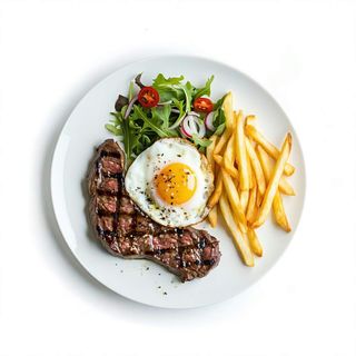 90. Plato Combinado Con Filete De Ternera