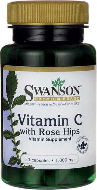 Witamina C z dziką różą 1000mg Vitamin C with Rose Hips 30 kapsułek SWANSON