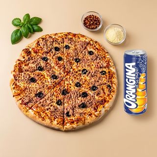 Pizza + Orangina