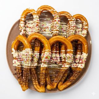 Churros  Con 2 Toppings (8 Uds.)