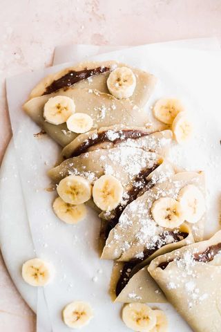 crepe with chocolate and banana