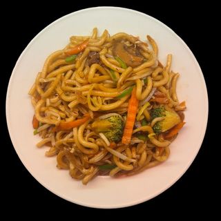 Massa de arroz com chop suey