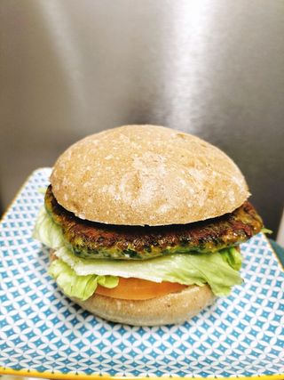 Hamburguesa De Pollo Y Espinacas