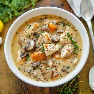 Chicken Mushroom Soup  - Medium Portion