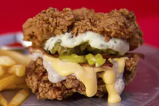 Double chicken sandwich