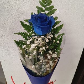Rosa AZUL decorada