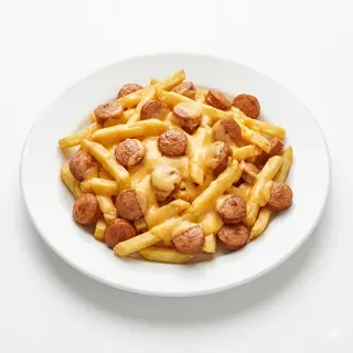 Salchipapas Con Queso Cheddar