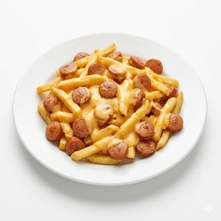 Salchipapas Con Queso Cheddar
