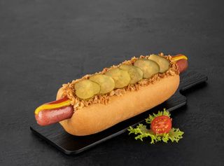 Դանիական հոթ-դոգ M "Ալպիական" երշիկով