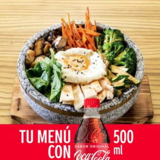 Bowl Pollo Coral Y Coca-Cola