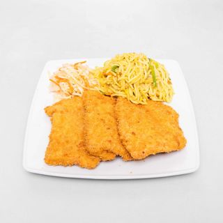 Kurczak na chrupko z makaronem chińskim
