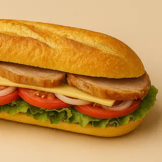 Bocadillo Jamón Asado Completo