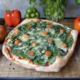 Pizza Vegana De Espinacas