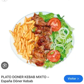 Plato Kebab Solo Carne De Ternera (Grande)