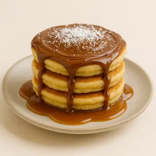Tortita con nutella y cocoa rayado