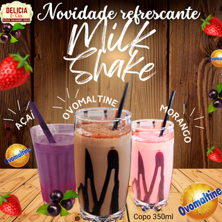 Milk Shake Açaí com Banana. 