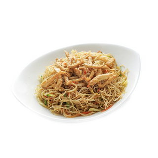 88. Spaghetti di riso con pollo
