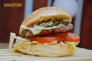 Rustik burger + krumpirići