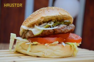 Rustik burger + krumpirići