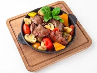 Печень с овощами