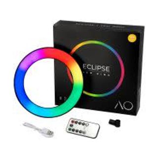 AO-LED-Ring, 7 culori, 6 moduri, incarcare USB, 19 cm