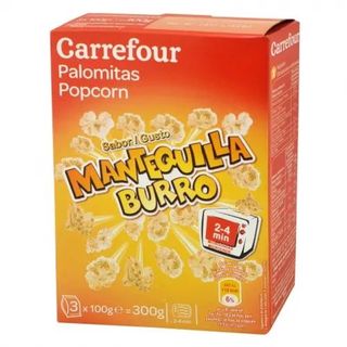 Palomitas Mantequilla Microondas Carrefour Pack 3x100 Gr.
