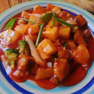 Pollo Con Piña En Salsa De Tamarindo