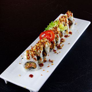 Uramaki salmone fritto con pistacchio - 8 pezzi