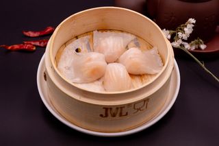 Ravioli con gamberi/虾饺