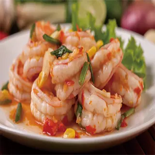 71. Langostinos con salsa picante