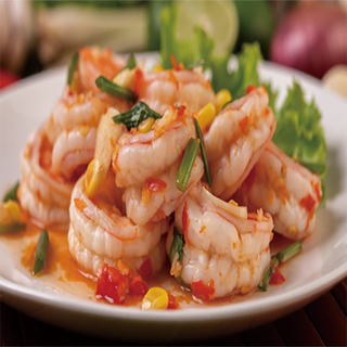 70. Langostinos salteados ligeramente picante