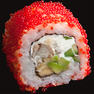 Рол Каліфорнія в ікрі з вугрем (265/50/25/10г)