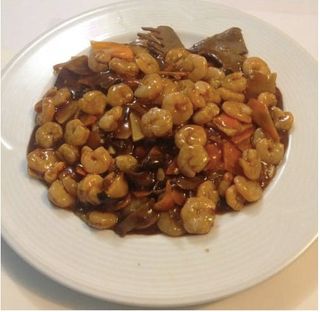 141.Скариди с гъби Сянгу и бамбук (500г)