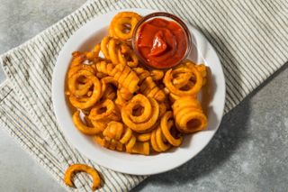 Argolas  de Cebola  com  Ketchup Picante