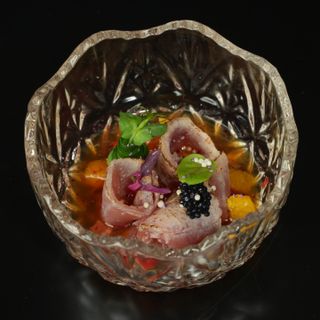 44. Carpaccio Fire Maguro