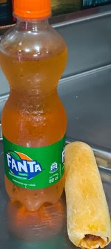 Chicken sausages roll with coke