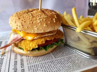 Хрупкав пилешки бургер (450г)