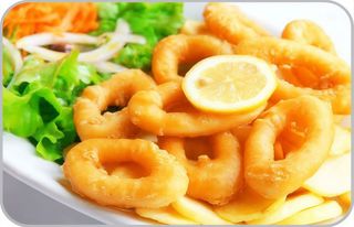 Calamares com Batata Frita