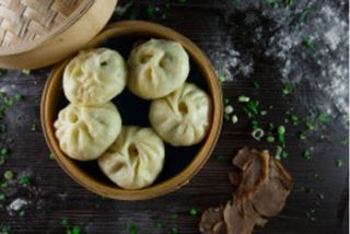 Манты с джусаем и мясом (3 шт.)