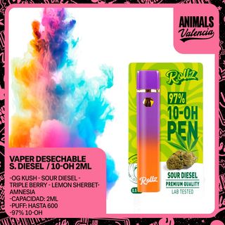 Vaper Desechable Sour Diesel 10-OH 97% 2Ml
