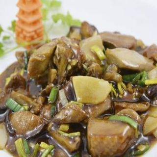 Pato con Bambú y Setas Chinas