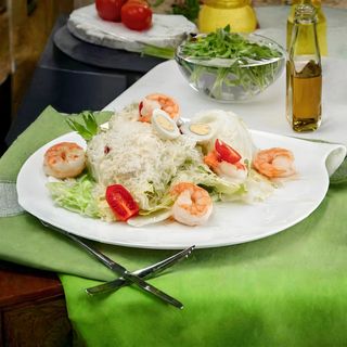 Салат "Цезарь" с креветками
