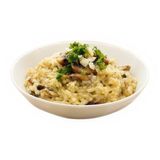 Risotto con queso y setas